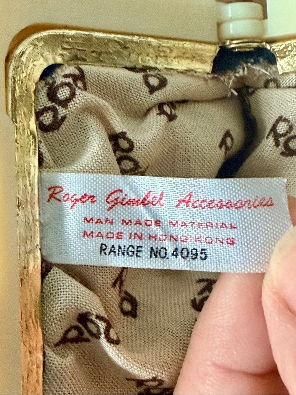 VTG 70s Roger Gimbel Navy Velvet Kiss Lock Pouch Glasses Floral Lucite Frame MCM